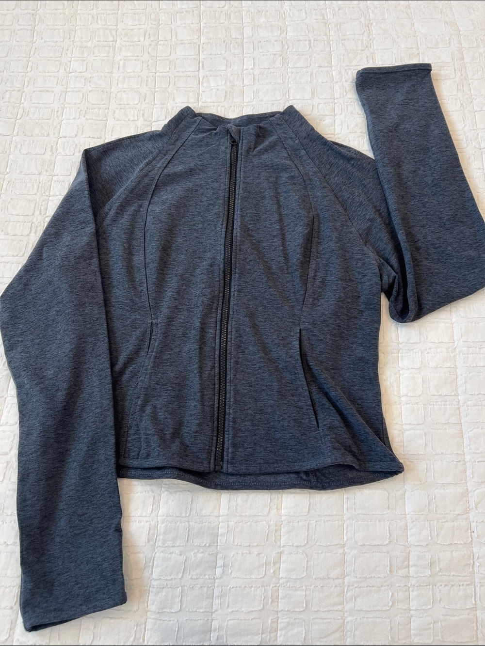 Yogalicious Charcoal Zip-Front Active Jacket EUC